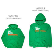 Basketball Hooded Sweatshirt - Eat. Sleep. Basketball.