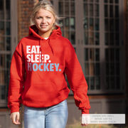 Hockey Hooded Sweatshirt - Eat. Sleep. Hockey.