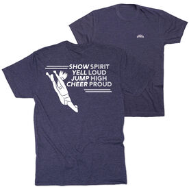 Cheerleading Short Sleeve T-Shirt - Cheer Proud (Back Design)