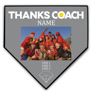 Softball Home Plate Plaque - Thank You Coach Photo