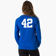 Softball Tshirt Long Sleeve - I'd Rather Be Playing Softball Distressed