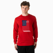 Hockey Tshirt Long Sleeve - American Flag