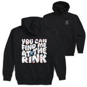Hockey Hooded Sweatshirt - You Can Find Me At The Rink (Back Design)