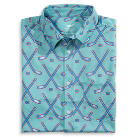 Hockey Performance Short Sleeve Button Down Shirt - Cross Check