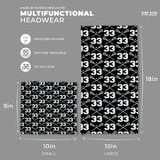 Guys Lacrosse Multifunctional Headwear - Custom Team Number Repeat RokBAND