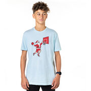 Basketball T-Shirt Short Sleeve - Slam Dunk Santa