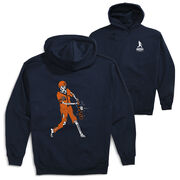 Baseball Hooded Sweatshirt - Home Run Zombie (Back Design)