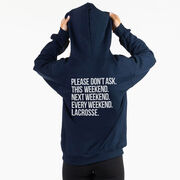 Girls Lacrosse Hooded Sweatshirt - All Weekend Lacrosse (Back Design) 