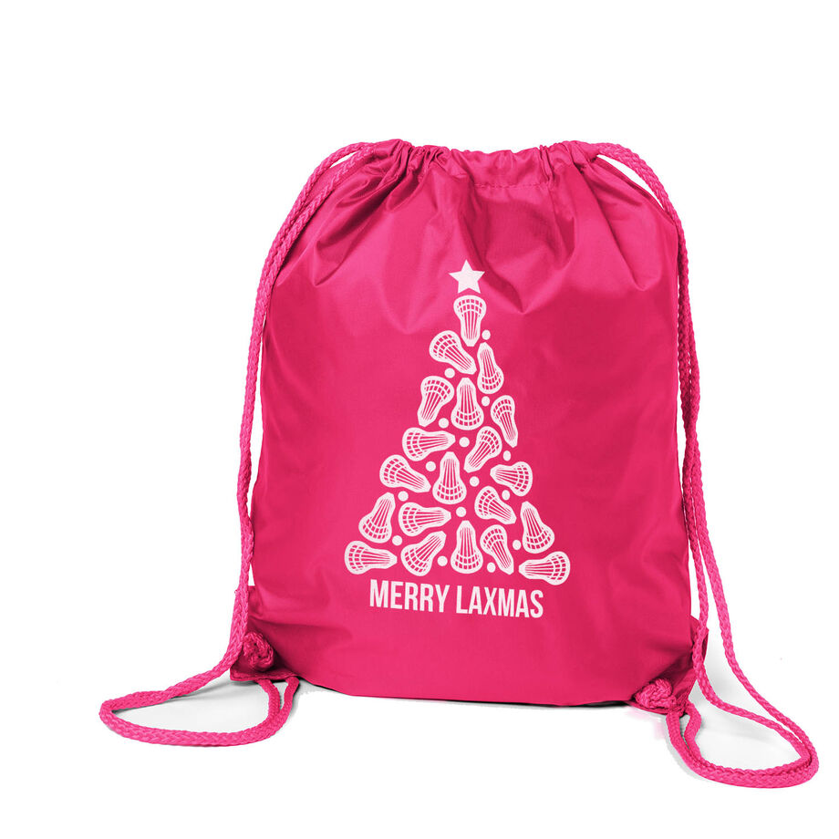 Lacrosse Drawstring Backpack - Merry Laxmas Tree