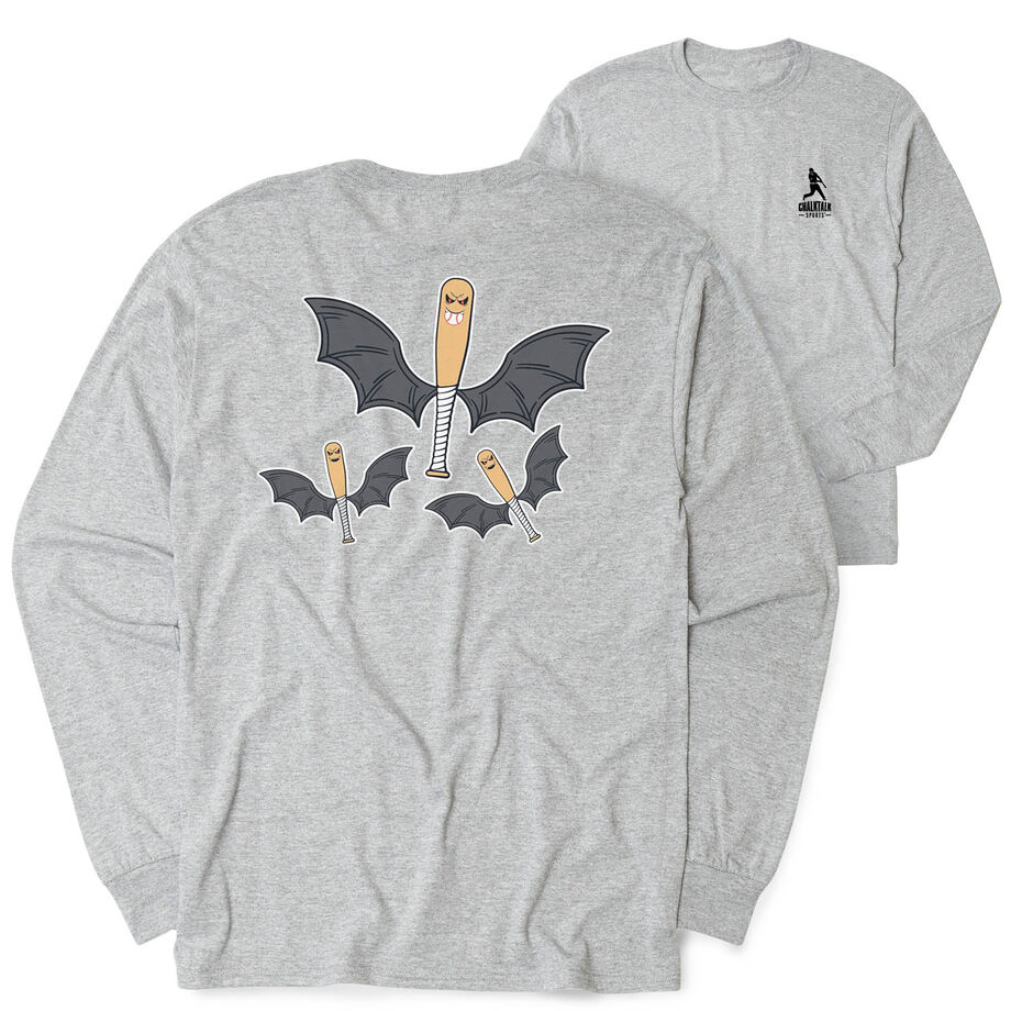 Baseball Tshirt Long Sleeve - It's Bats (Back Design)