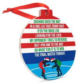 Wrestling Round Ceramic Ornament - Jingle All the Way