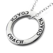 Coach Message Ring Pendant Necklace