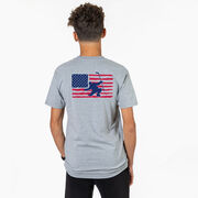 Hockey Short Sleeve T-Shirt - Hockey Land That We Love (Back Design)