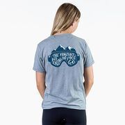 Skiing Short Sleeve T-Shirt - The Mountains Are Calling (Back Design)