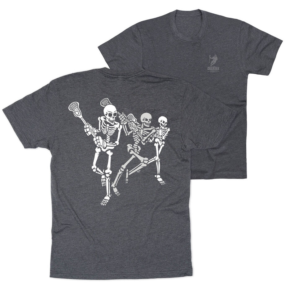 Guys Lacrosse T-Shirt Short Sleeve - Skeleton Offense (Back Design)