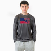 Soccer Long Sleeve Performance Tee - Guys Soccer Land That We Love