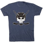 Hockey Short Sleeve Tee - Hockey Helmet Skull