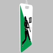 Baseball Bag/Luggage Tag - Personalized Baseball Player Silhouette Guy