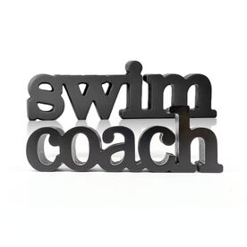 Swimming Coach Wood Words