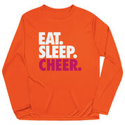 Cheerleading Long Sleeve Performance Tee - Eat. Sleep. Cheer.