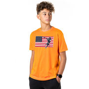 Guys Lacrosse Short Sleeve T-Shirt - Patriotic Lacrosse