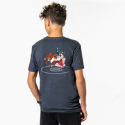 Wrestling Short Sleeve T-Shirt - Wrestling Reindeer (Back Design)