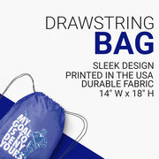 Guys Lacrosse Drawstring Backpack - My Goal Is To Deny Yours Defenseman