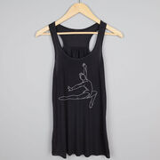 Gymnastics Flowy Racerback Tank Top - Gymnast Sketch