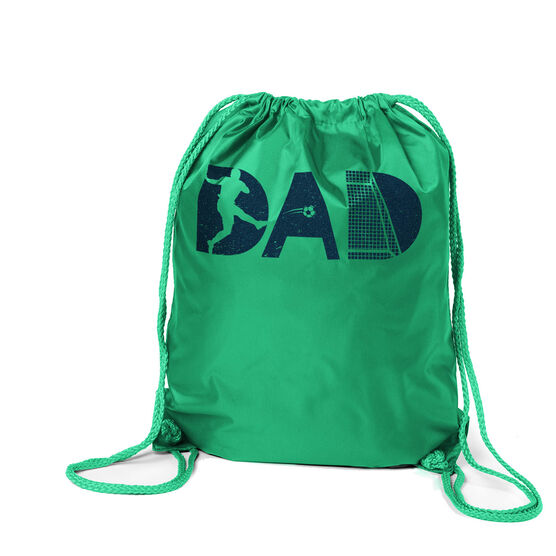 Soccer Drawstring Backpack - Soccer Dad Silhouette