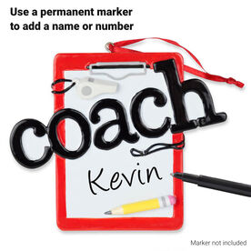 Coach Clipboard Ornament - Ready To Personalize