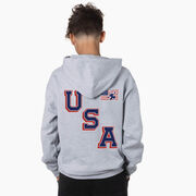 Hockey Hooded Sweatshirt - USA Gold (Back Design)