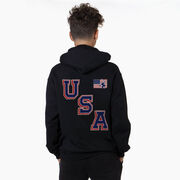 Hockey Hooded Sweatshirt - USA Gold (Back Design)