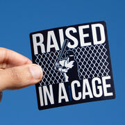 Baseball Sticker - Raised In A Cage