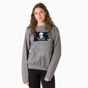 Hockey Crewneck Sweatshirt - Hockey Pirate Flag