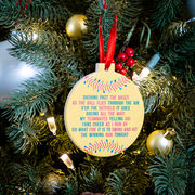 Softball Round Ceramic Ornament - Jingle All the Way