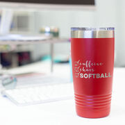 Softball 20oz. Double Insulated Tumbler - Caffeine, Chaos and Softball