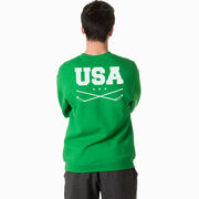 Hockey Crewneck Sweatshirt - USA Hockey (Back Design)