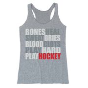 Hockey Women's Everyday Tank Top - Bones Saying Hockey