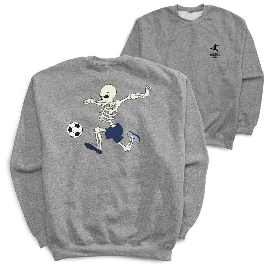 Soccer Crewneck Sweatshirt - Skeleton Striker (Back Design)