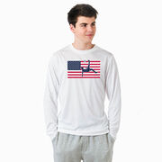 Soccer Long Sleeve Performance Tee - Patriotic Soccer