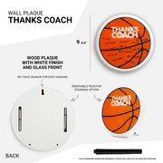 Basketball Wall Plaque - Thanks Coach