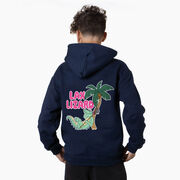 Guys Lacrosse Hooded Sweatshirt - Lax Lizard (Back Design)