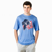 Guys Lacrosse Short Sleeve Performance Tee - Lacrosse Eagle