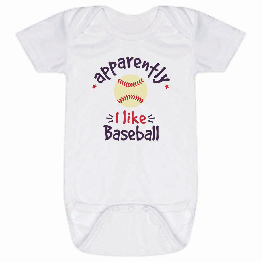 Baseball Baby One-Piece - Apparently, I Like Baseball