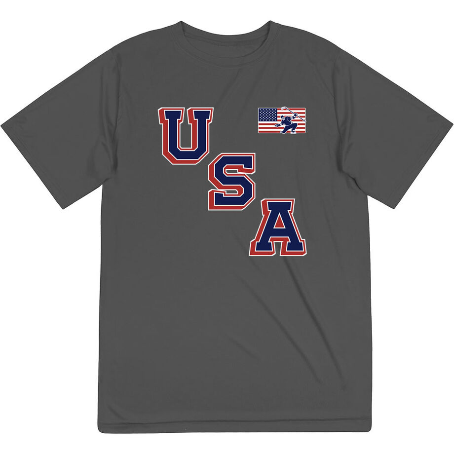 Hockey Short Sleeve Performance Tee - Hockey USA Gold