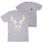 Softball Short Sleeve T-Shirt - Reindeer (Back Design)