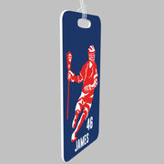 Guys Lacrosse Bag/Luggage Tag - Personalized Dodger Silhouette