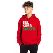 Soccer Hooded Sweatshirt - Eat. Sleep. Soccer.