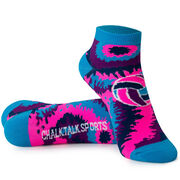 Volleyball Ankle Socks - Volleyball Tie-Dye Swirl