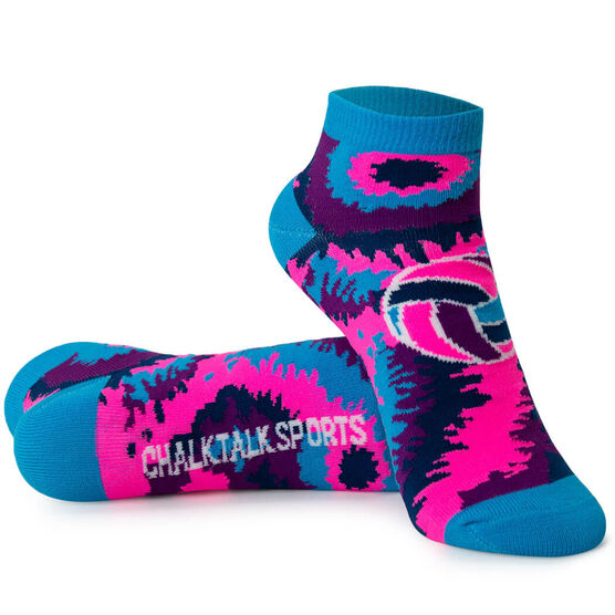 Volleyball Ankle Socks - Volleyball Tie-Dye Swirl